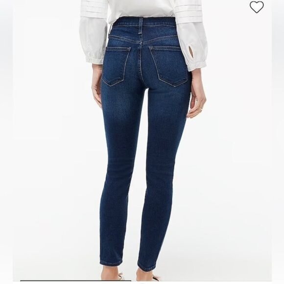 J. Crew Womens Toothpick Fit Dark Wash Jeans Size 31 Stretch Denim Cotton Blend - Picture 12 of 16